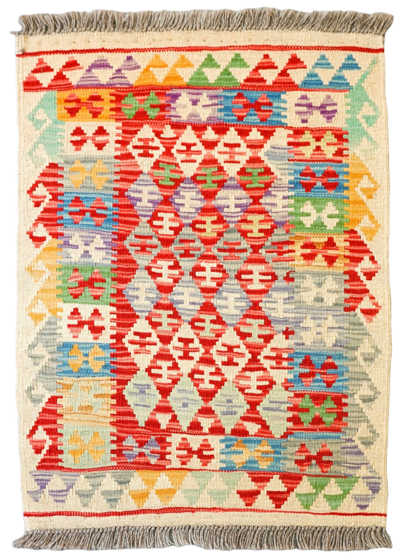 廊下敷きアフガニスタン手織り絨毯 スーパーカザック 298×81cm