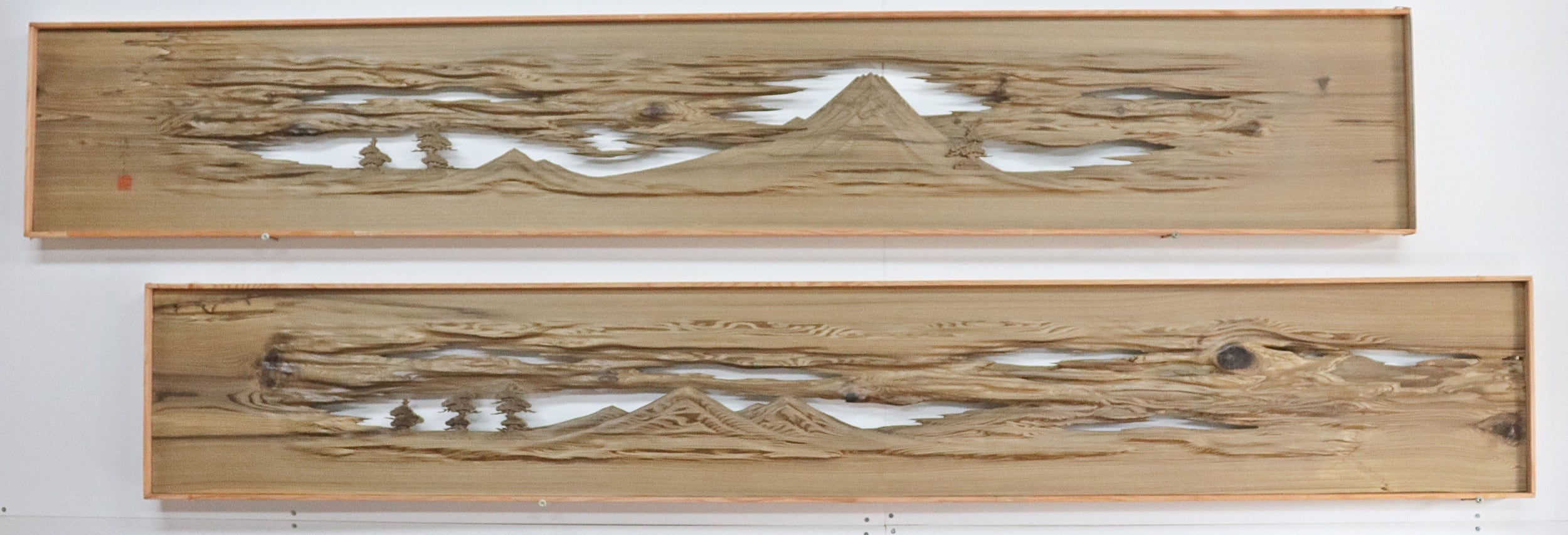 天然欄間【富士山】神代杉 | アウトレットらんま