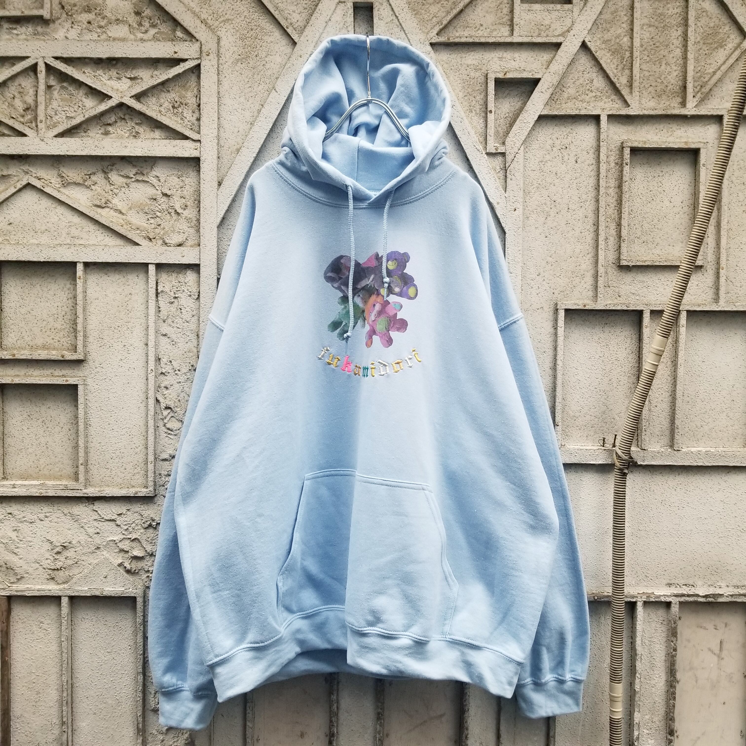 ''深緑'' original parka / SKY BLUE
