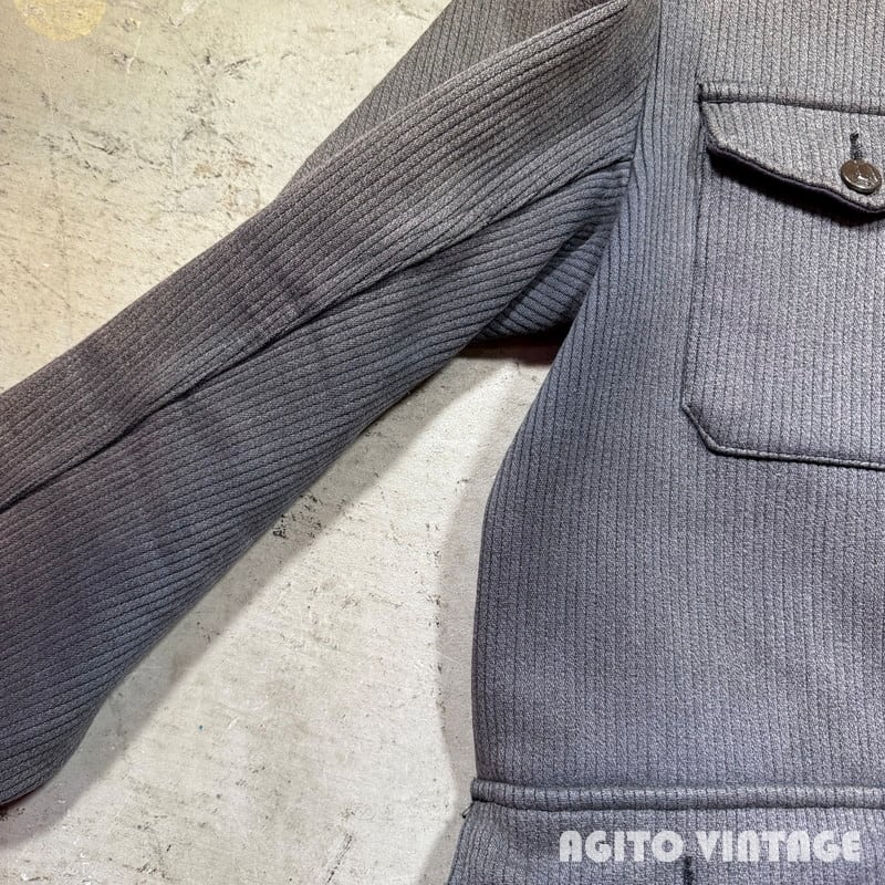 60's barbe bleue フレンチピケハンティングジャケット 動物ボタン