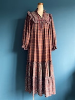 70s Paisley and Plaid Dress