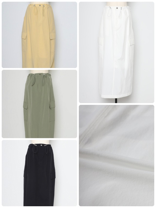 ドロストコードミリタリーカーゴスカート