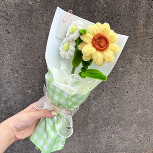 【夏季限定】himawari bouquet mini -gingham-／ ひまわりブーケミニ ギンガム | fuwafuwa flower