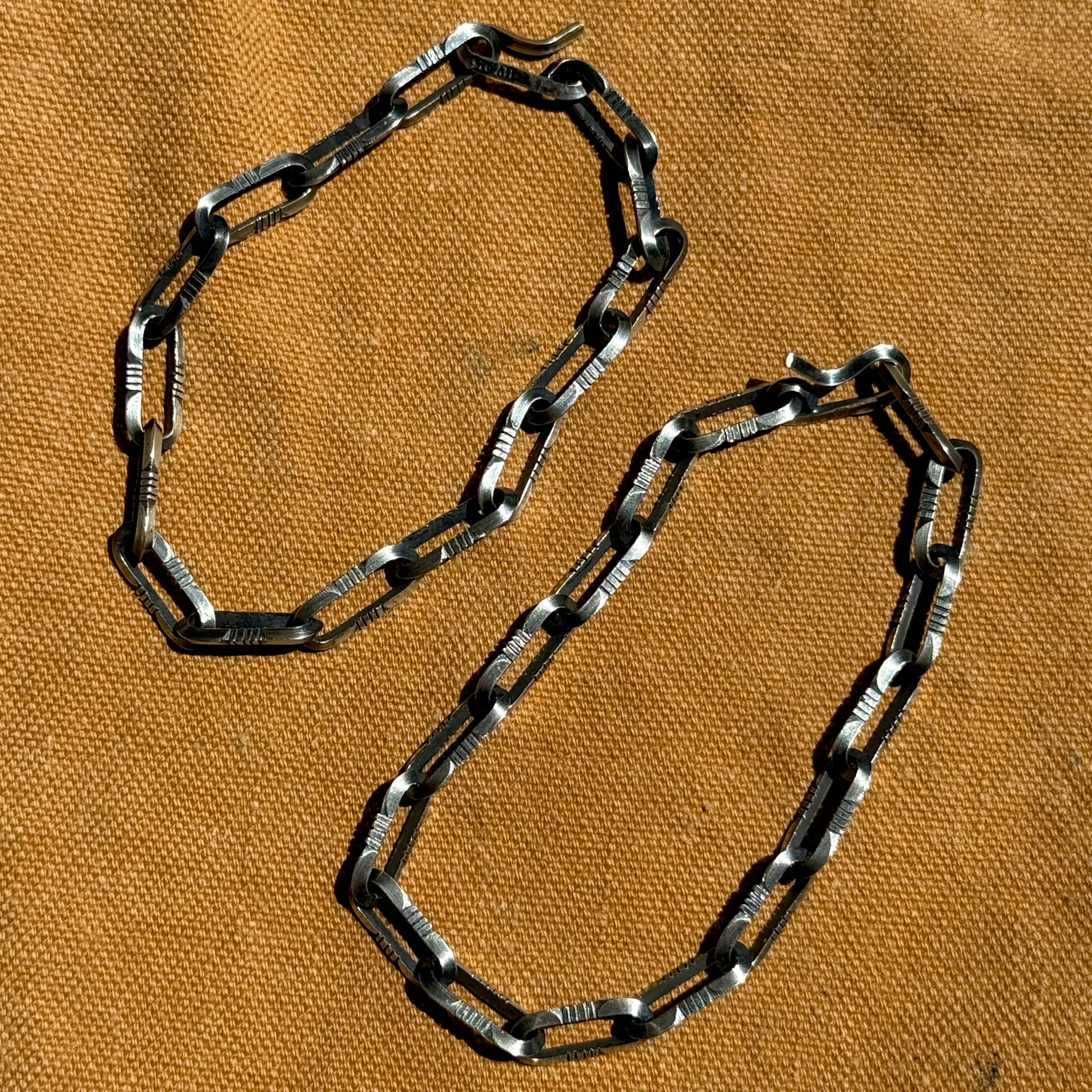 Navajo Chain Bracelet （Triangle Wire Sawed） Size L-XL ナバホ