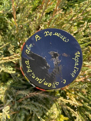 ペトリキフカ塗り　木製ジュエリーボックス・バルーン（ホメンコ作）　小物入れ