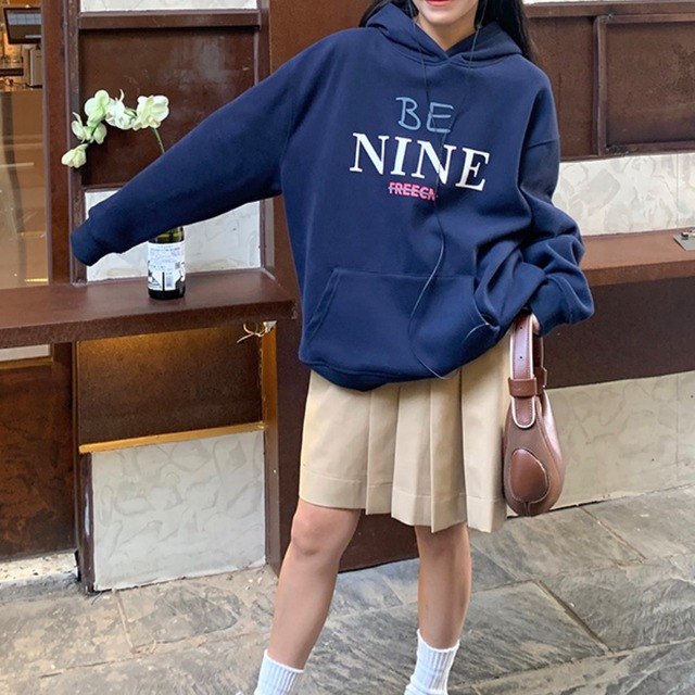 print logo kangaroo pocket hoodie J00177