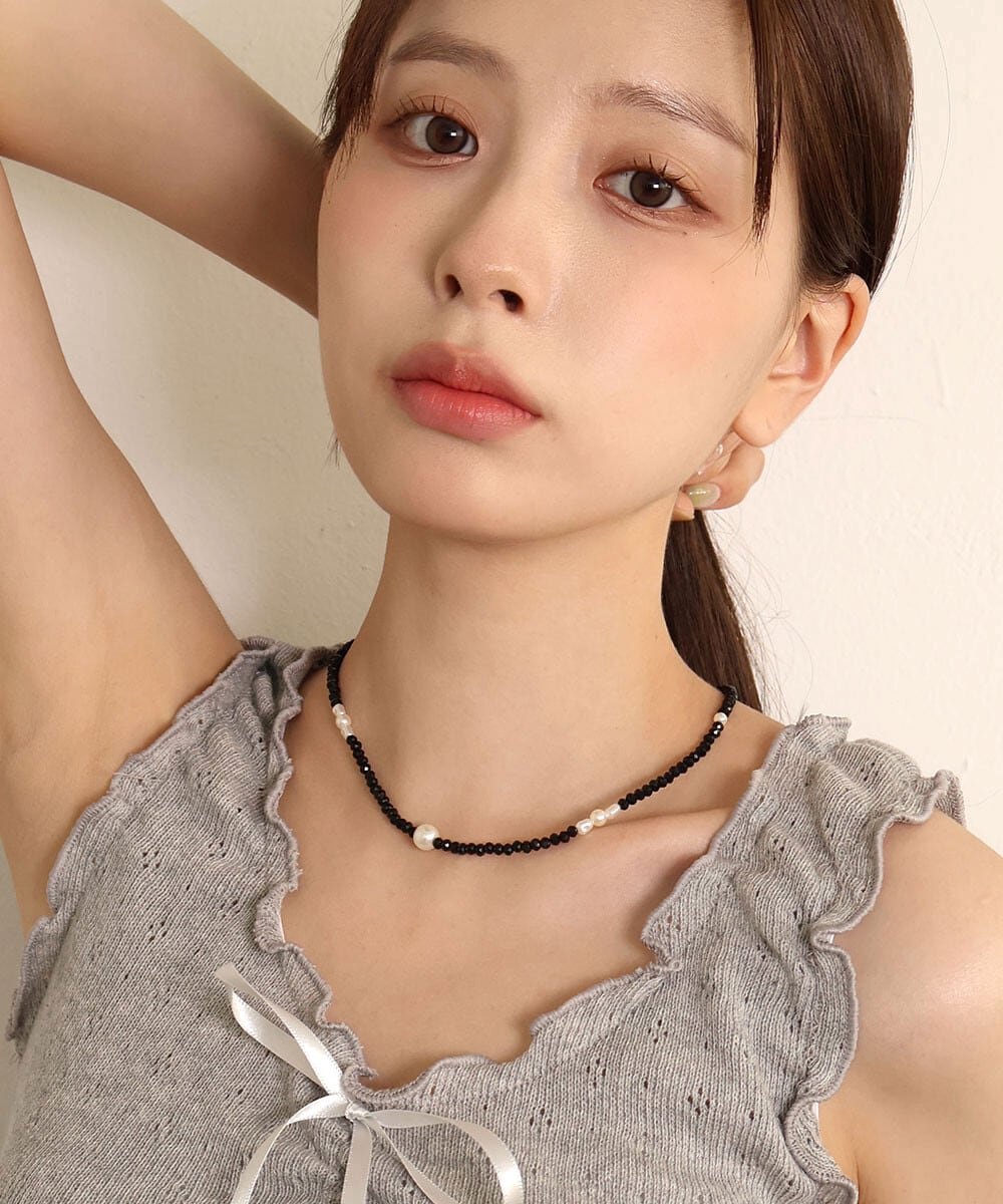 デザインビーズ ネックレス レディース アクセサリー パーティー 韓国製