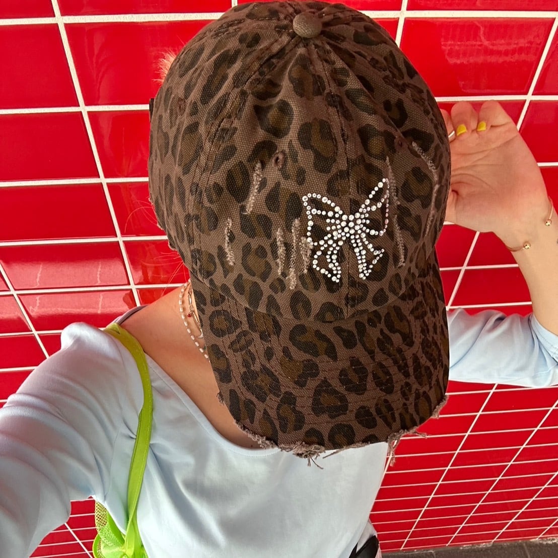 小顔レオパ柄キャップ_LN02827 | lanan(ラナン)