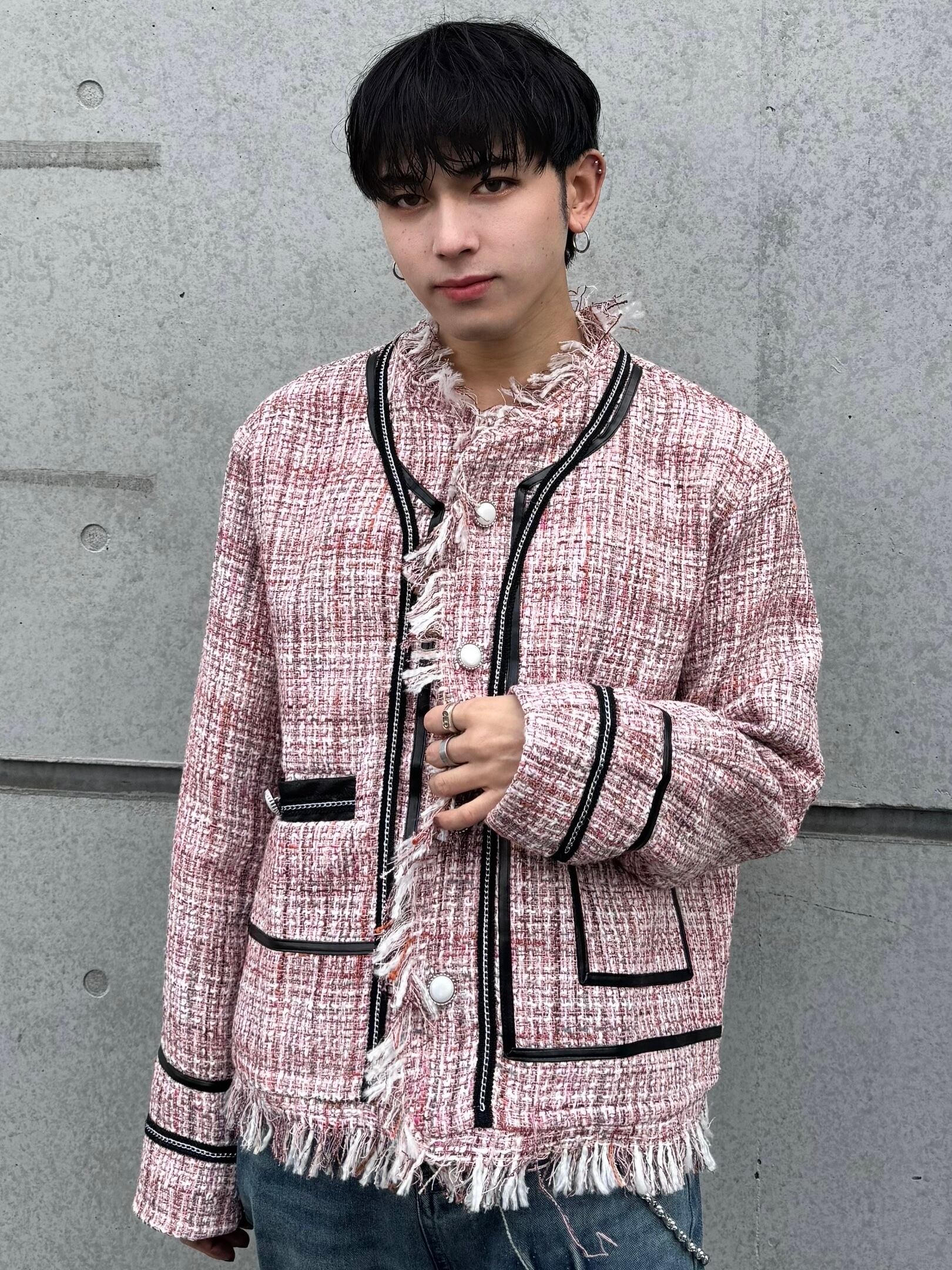 ジャケット・アウター ALUDESELECT fringe no color tweed jacket ALUDE SELECT】fringe no color tweed jacket | PAY ID