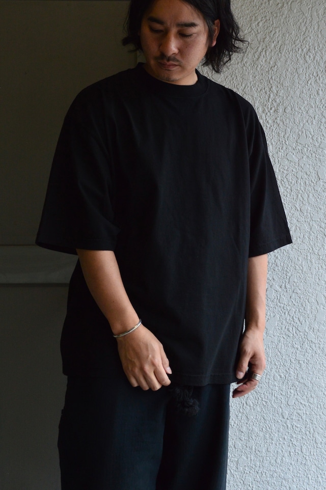 SHAKA WEAR garment dye 7.5oz drop wide fit heavy weight tee USA cotton WHITE/BLACK シャカウェアー ガーメントダイTシャツ