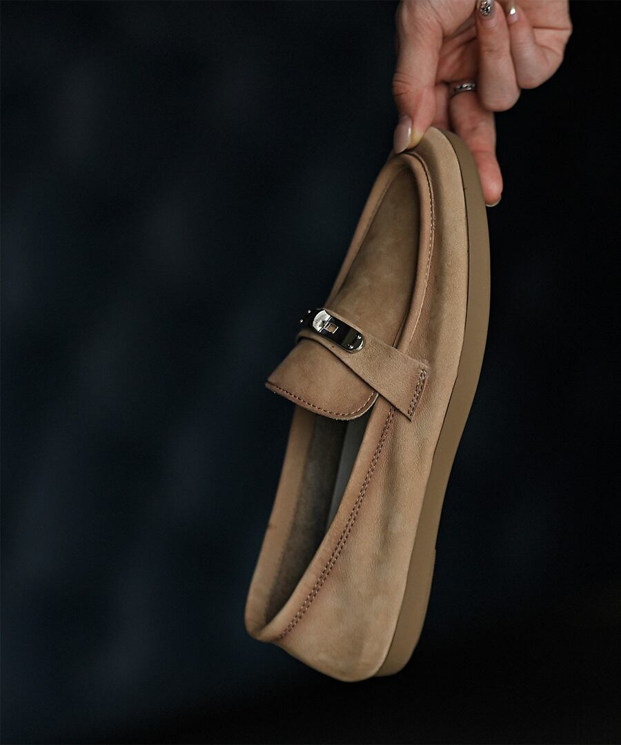 メタルバックル◆フラットローファー【e-70905】