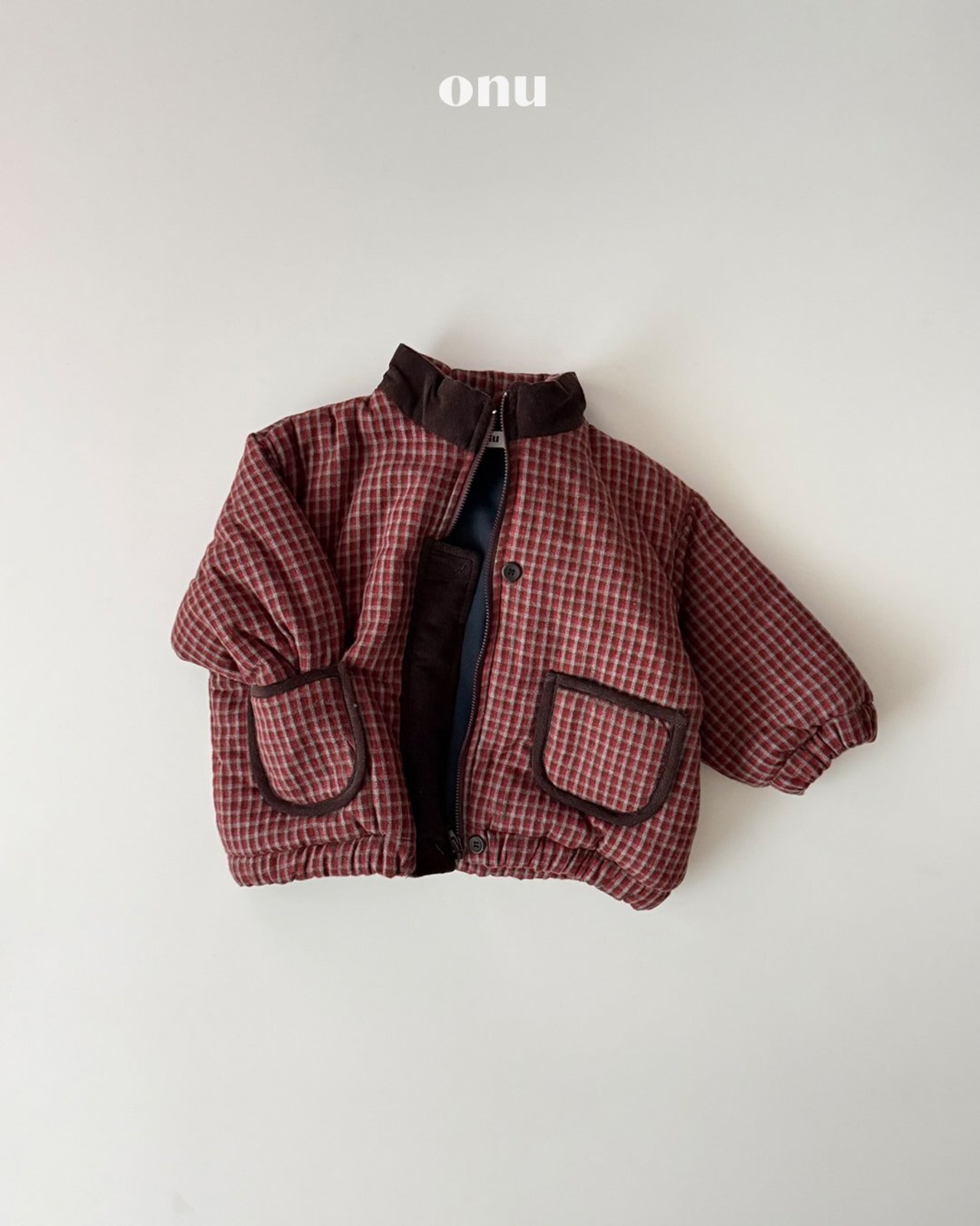 ONU［取寄］check padding jumper 26winter