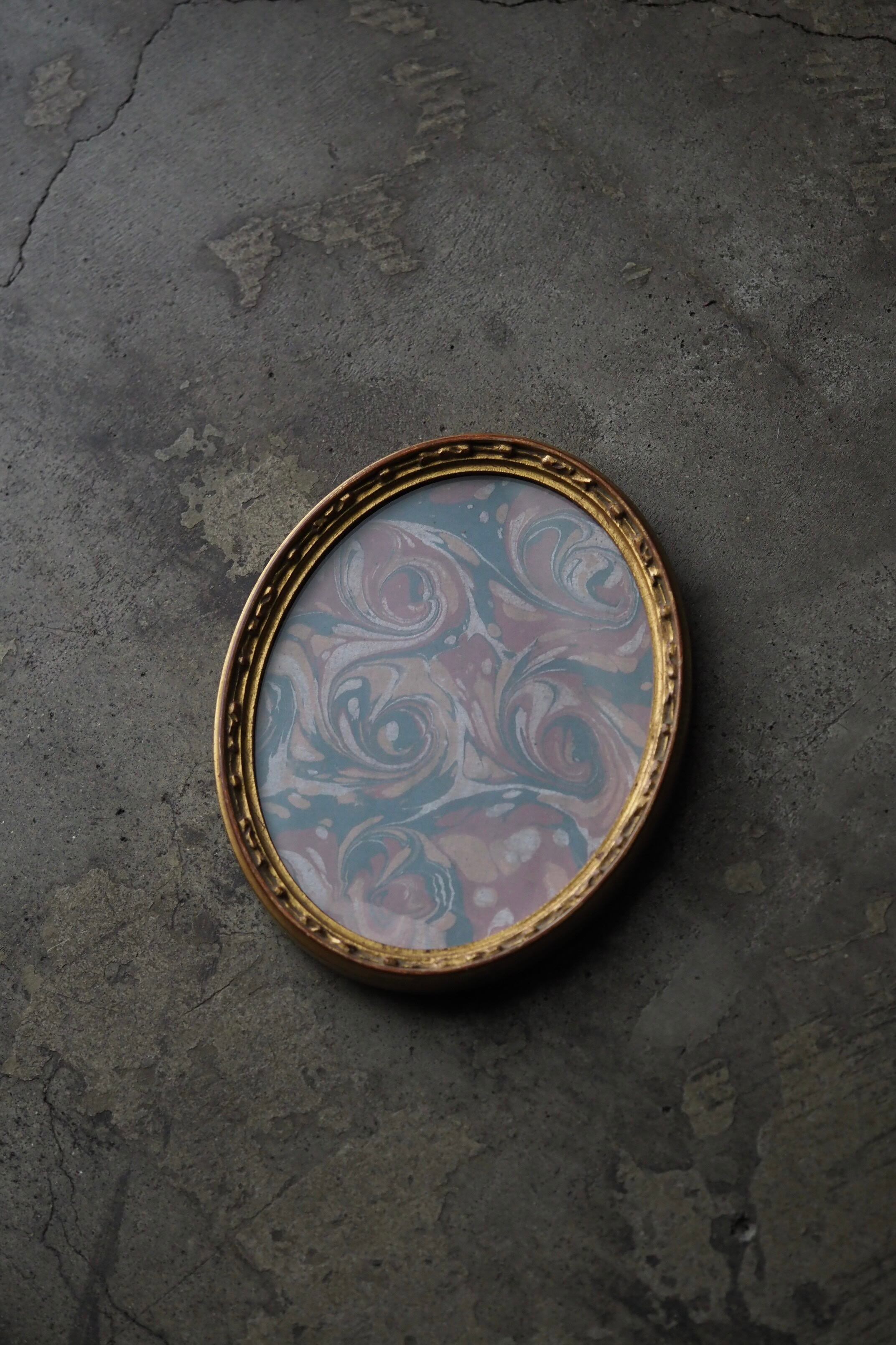 小さな楕円額縁-antique oval stand frame | アンティーク