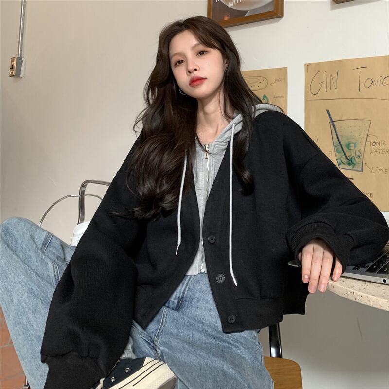 ショートコート オータムウィンターフードルーズトップス 秋物 冬物 萌量不足40540556784