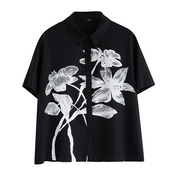 ボタニカルプリント ビッグシルエット シャツ 30068