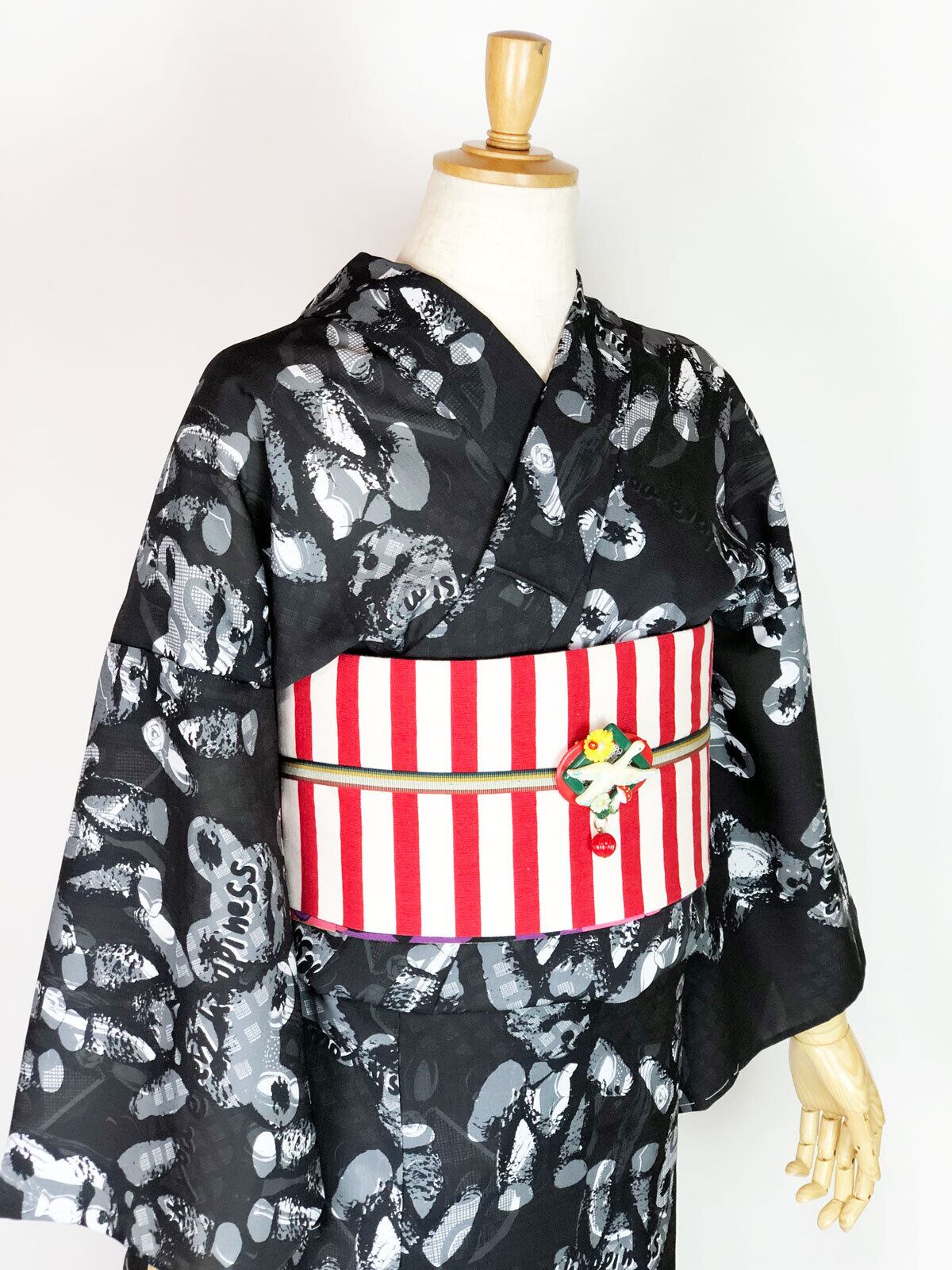 S・M・L寸即納品あり】セオアルファ浴衣「くまタン」モノトーン | 重宗