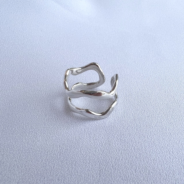 [ aura ] silver925 2line ring