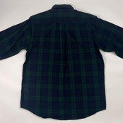 00s L.L.Bean エルエルビーン チェック BD ボタンダウン 長袖 ネルシャツ M-REG/グリーン×ネイビー メンズ