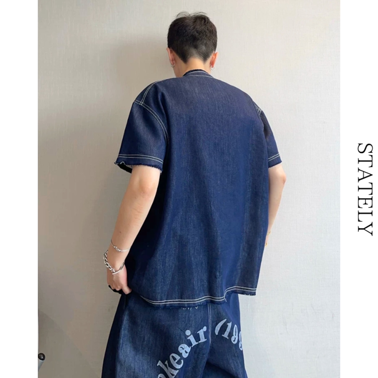 Raw Edge Denim Shirt デニムシャツ_T262・画像2