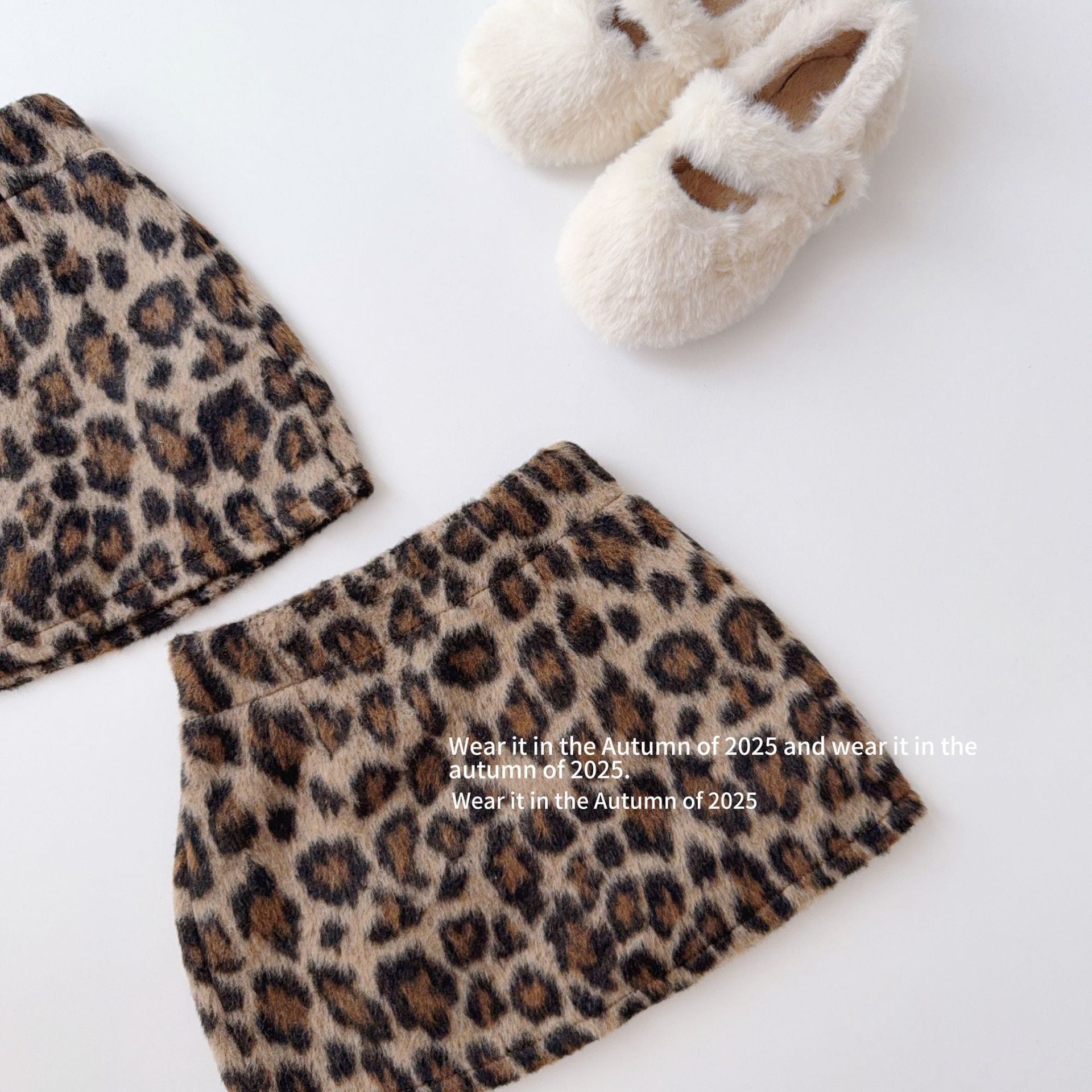 インパン付きレオパードミニスカート