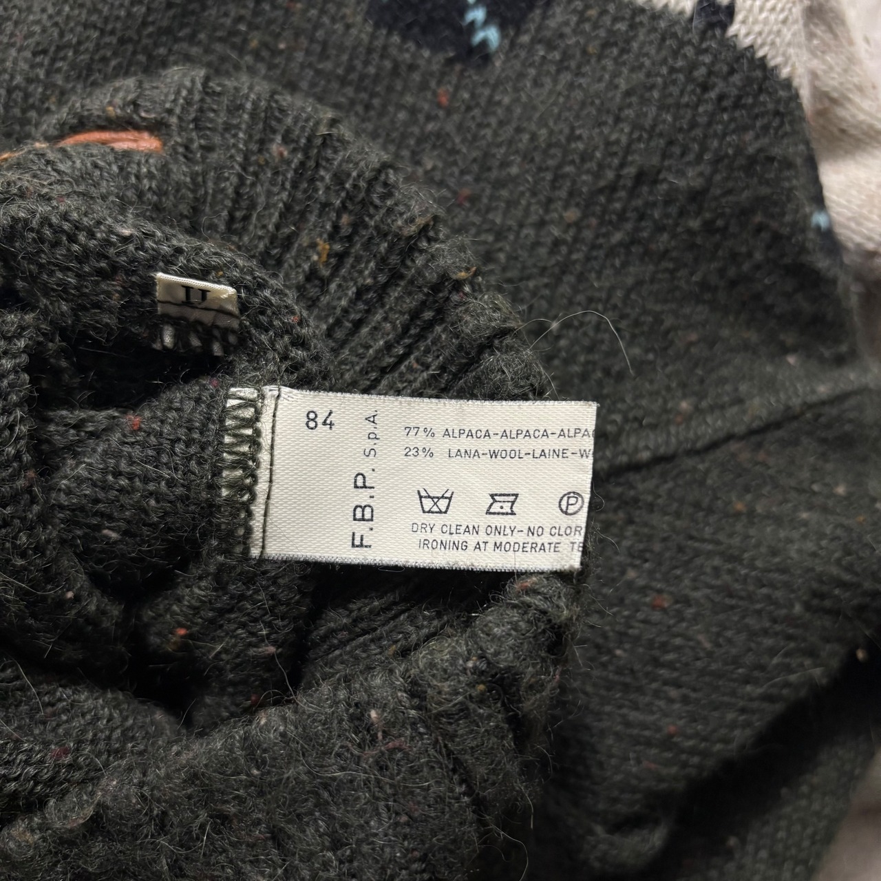 vintage GIANNI VERSACE asymmetrical pattern alpaca sweater