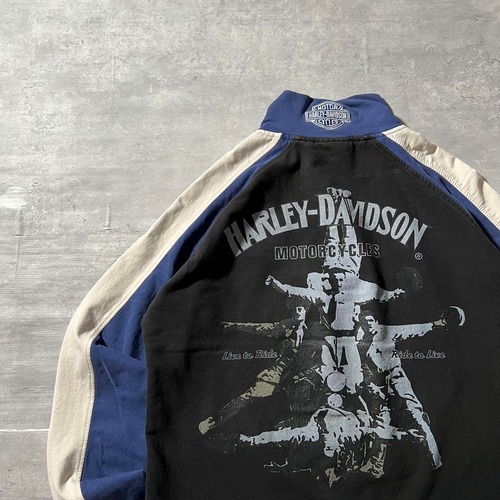 HARLEY-DAVIDSON / cross half zip sweat size L