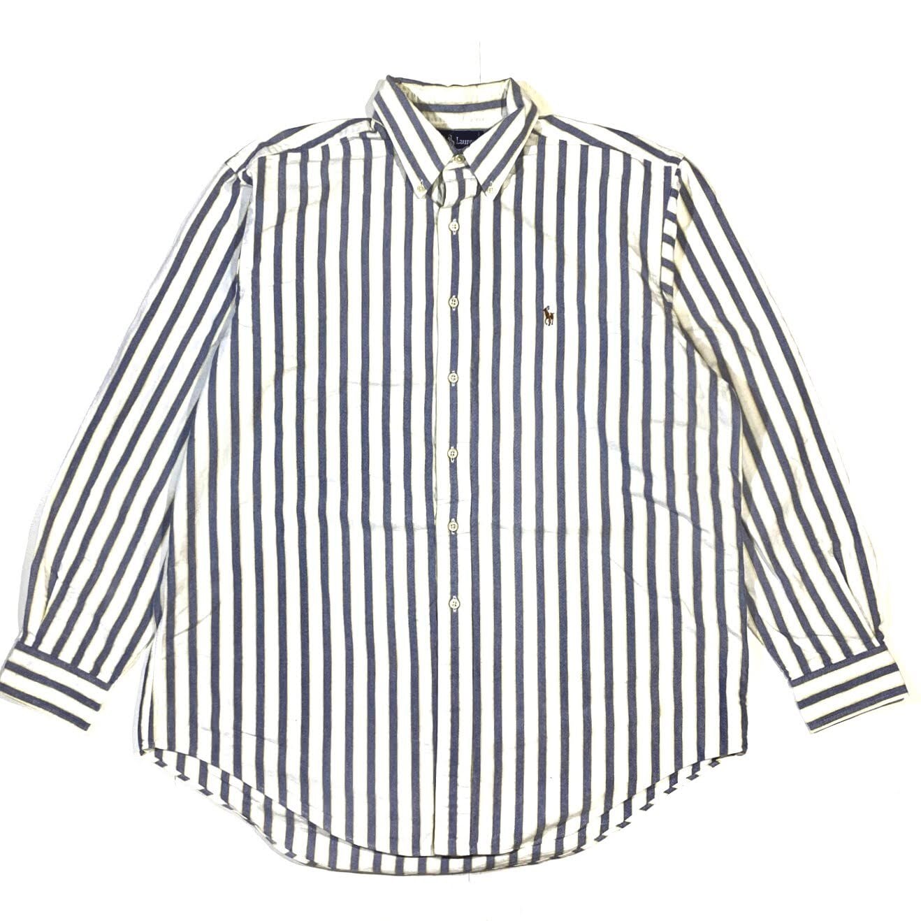 Ralph Lauren ラルフローレン 長袖 ストライプ ボタンダウンシャツ B.D 