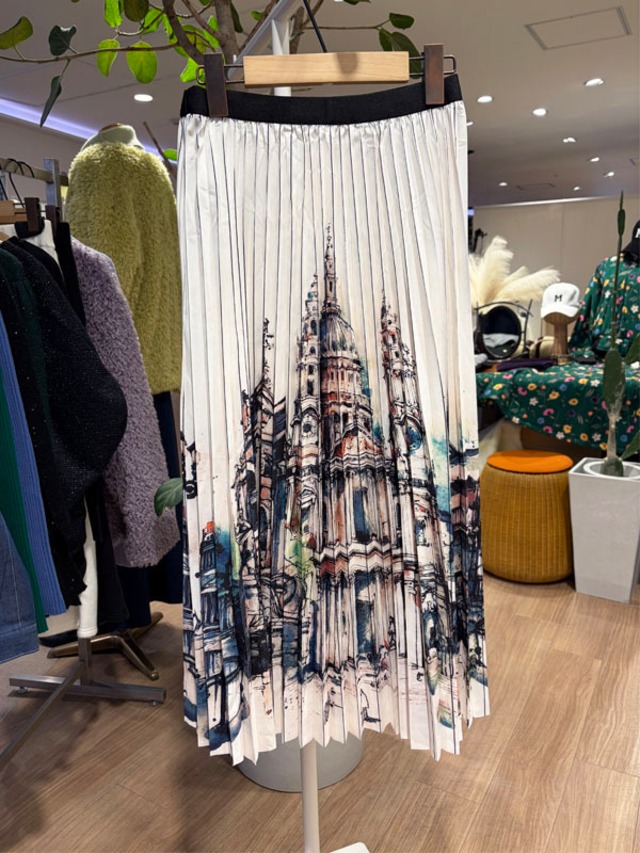 街柄プリーツスカート［Color:アイボリー系］