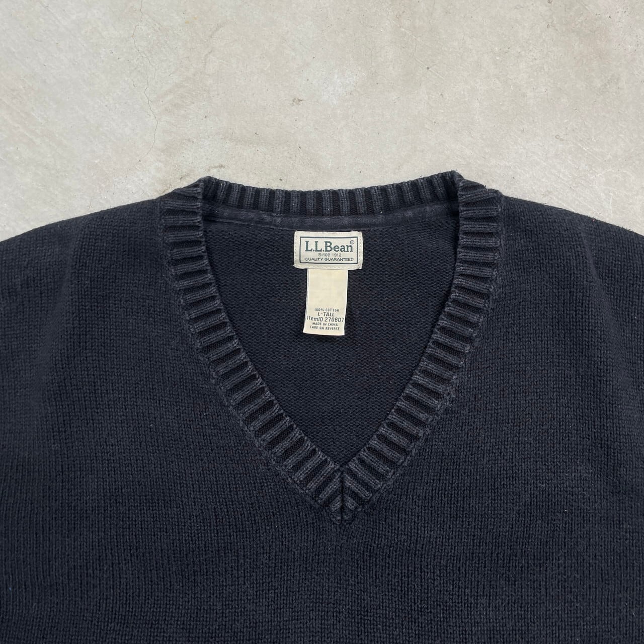 L.L.Bean エルエルビーン Vネック ニットセーター メンズL TALL 古着