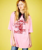 COOLAベアーエンブロイダリールーズTシャツ (PINK) CQ-48032