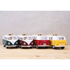 ダイキャストミニカー(M)[5" 1962 VW Classical Bus with Printing & Surfboard]