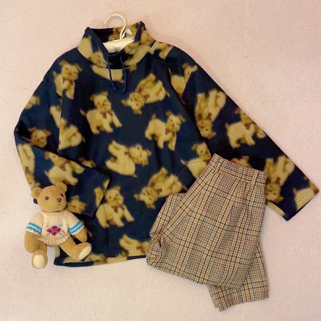 dog high neck fleece pullover