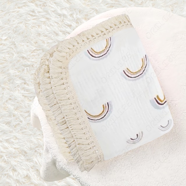 ブランケット おくるみ レインボー