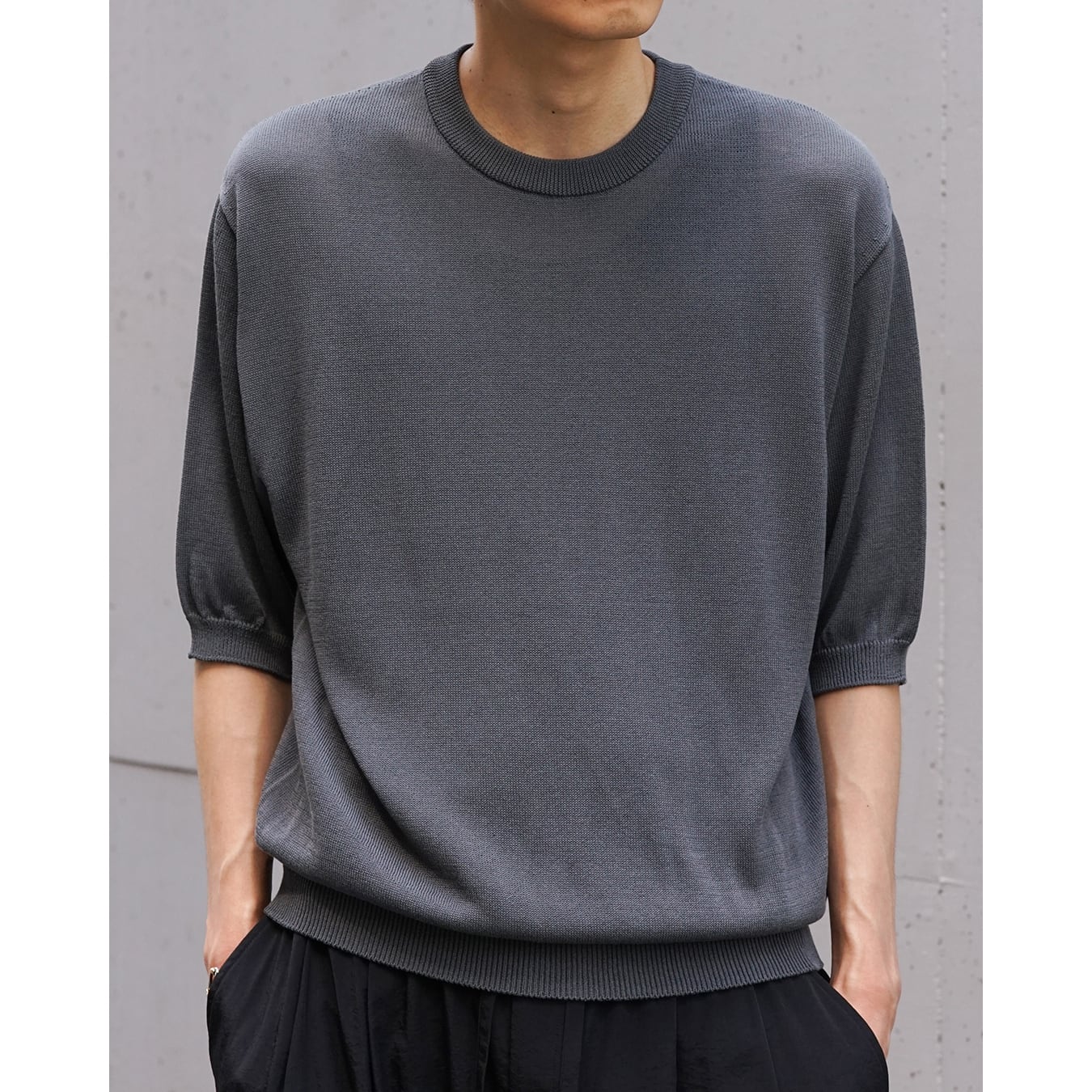 Blanc YM] (ブランワイエム) BL-25S-KLPS Knit Long Polo Shirts
