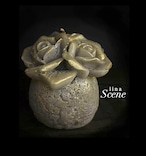 BLABK 銅器のような黒い骸骨キャンドル