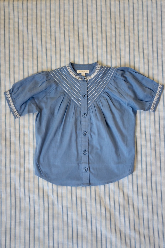 Bonjour Diary / Essential Shirt - Light Blue Organic Solid Voile