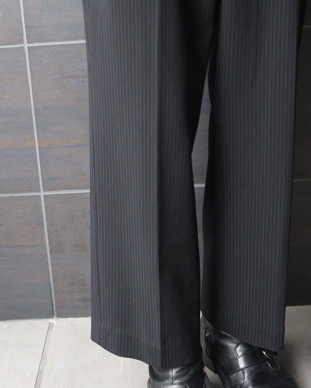 Center press pinstripe slacks