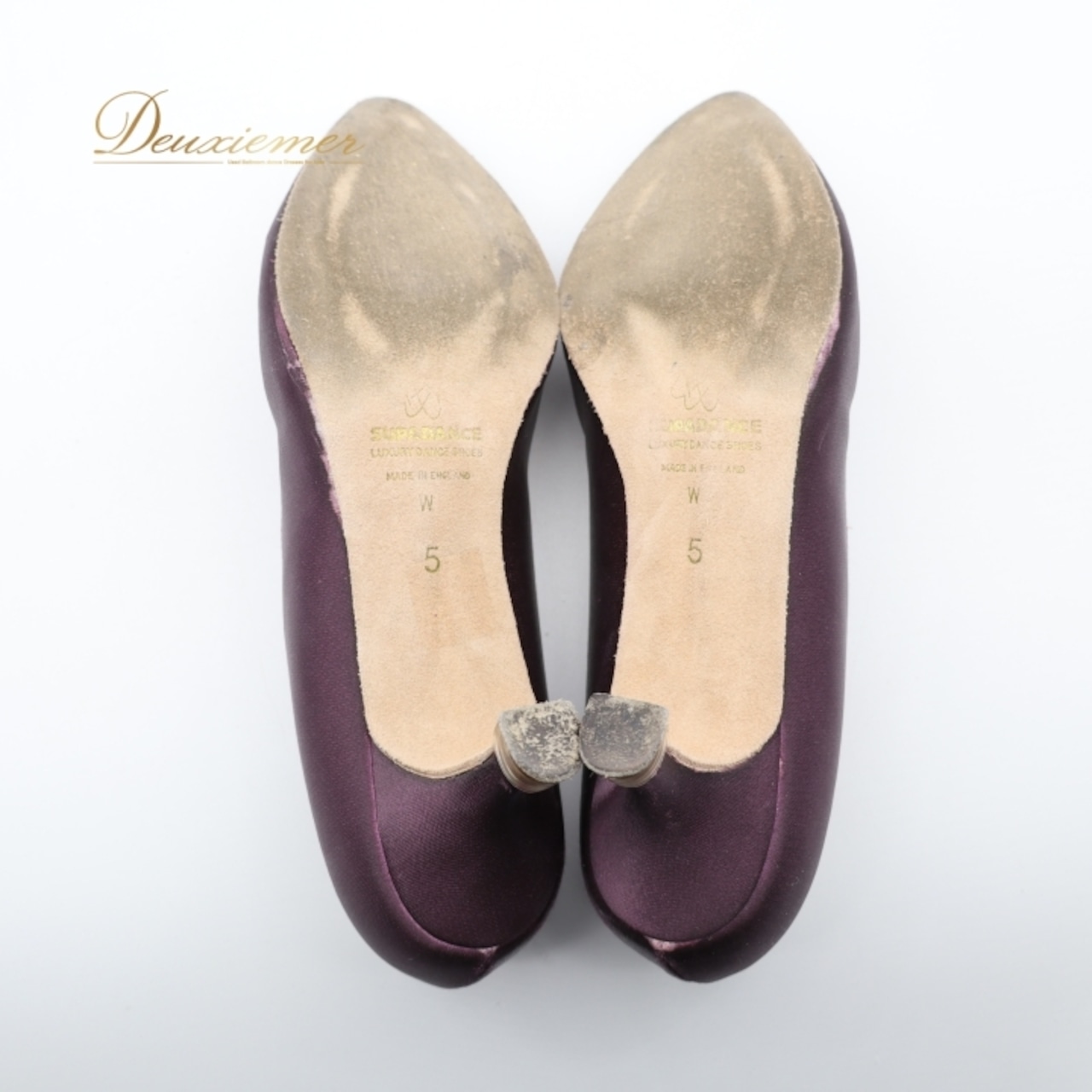 社交ダンス 衣装 スタンダード シューズ パープル系 SUPADANCE 靴 くつ ヒール レディース 無地 シンプル 紫 光沢 上品 イングランド製 ダンス衣装 練習 レッスン イベント ステージ かわいい 落ち着いた色 華やか パーティー