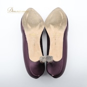 社交ダンス 衣装 スタンダード シューズ パープル系 SUPADANCE 靴 くつ ヒール レディース 無地 シンプル 紫 光沢 上品 イングランド製 ダンス衣装 練習 レッスン イベント ステージ かわいい 落ち着いた色 華やか パーティー