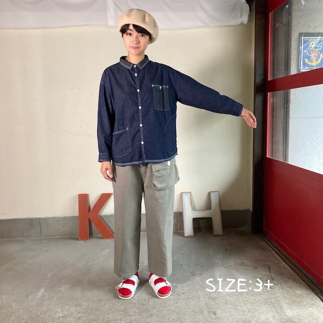 快晴堂 レディース メンズ シャツ ステッチ沢山シャツ HAYATE デュアル