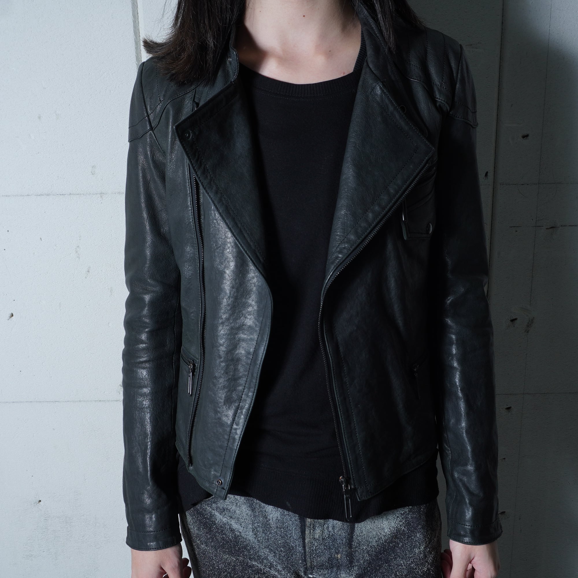 Galaaben】 ガラアーベント dark wear ラムレザーダブルライダース