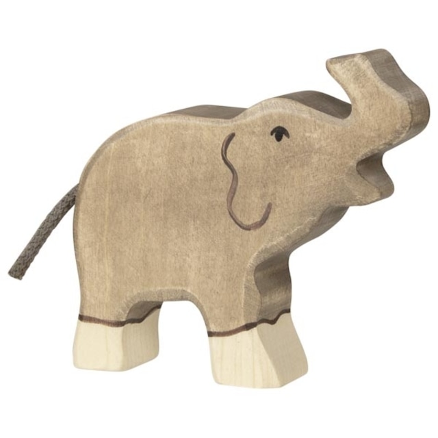 Holztiger/Elephant, small, trunk raised 80150
