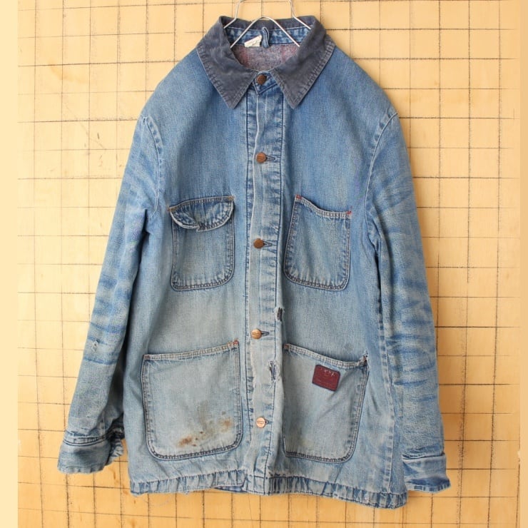 80s Wrangler USA製　カバーオール　デニム　ブランケット