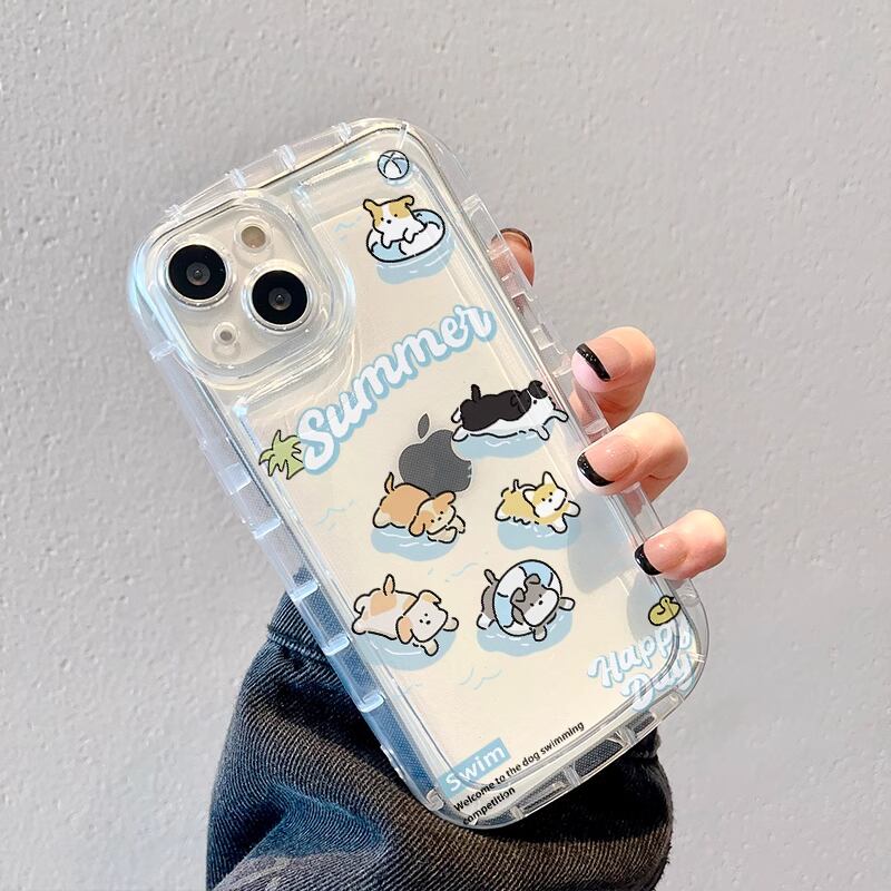 iPhone15 Pro Maxケース 犬猫柄 クリア iPhone15 Proケース アニマル