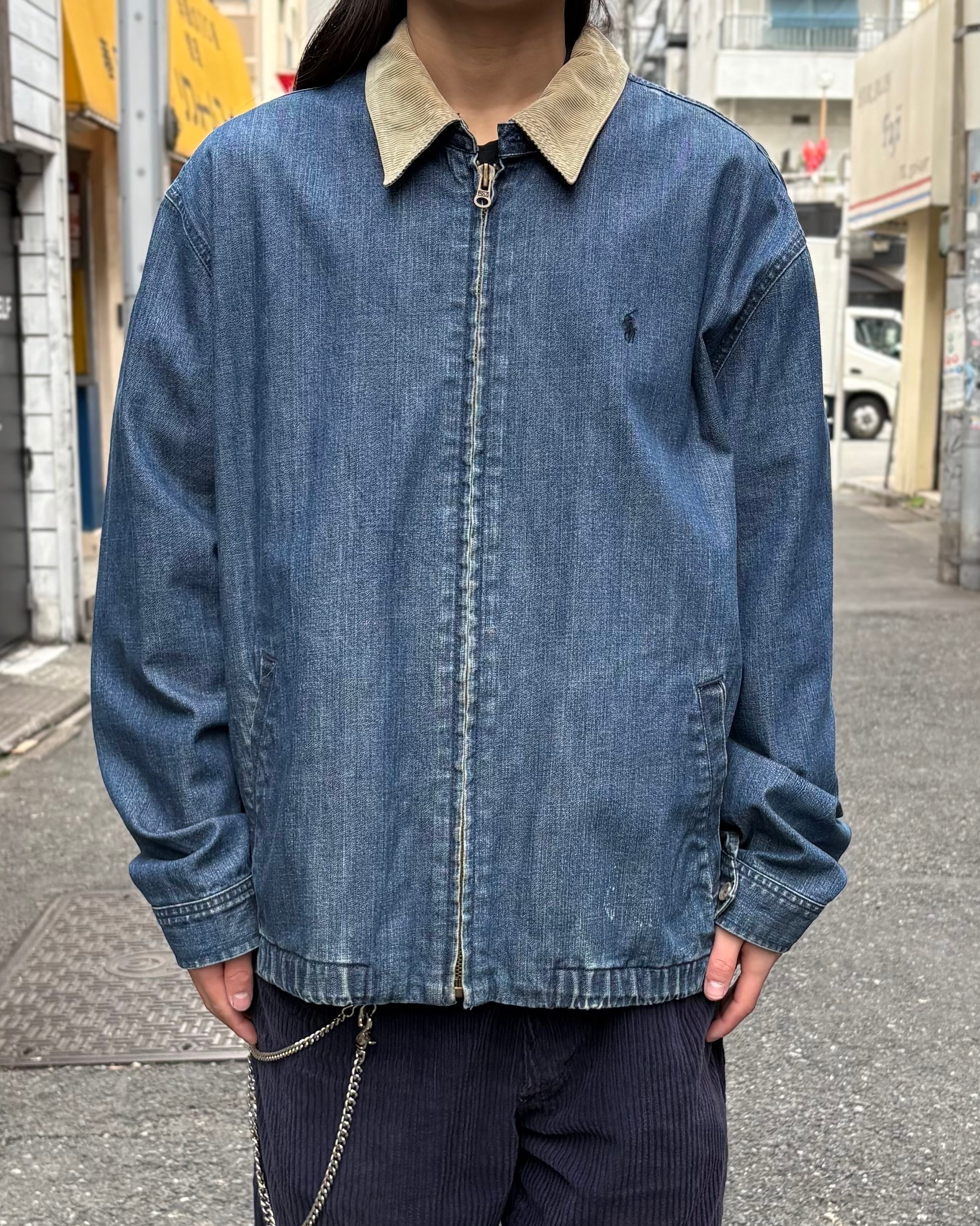 90's Polo by Ralph Lauren Denim Swing Top Jacket ''襟コーデュロイ