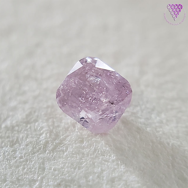 0.142 ct Fancy Purplish Pink I3 CGL 天然 ピンク ダイヤモンド ペアシェイプ