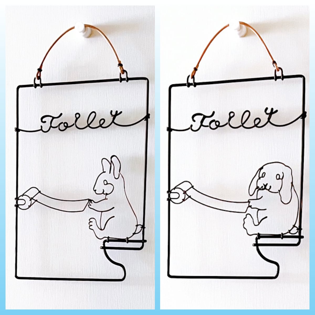 【再入荷あり♪】CHIKA WIRE うさぎのToiletオーナメント