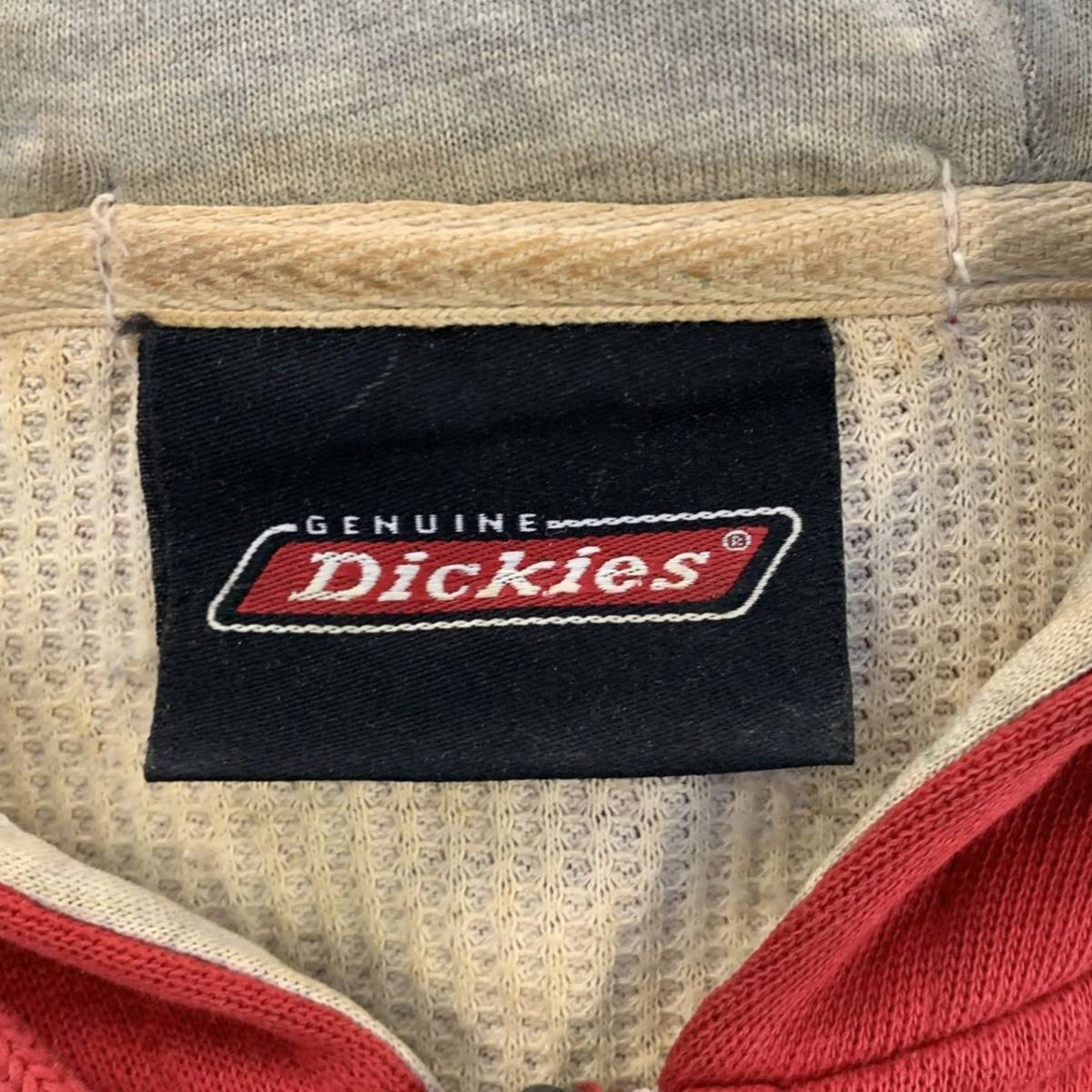 Dickies ジップアップ スウェット ロゴ 刺繍 パーカー フーディー XL 