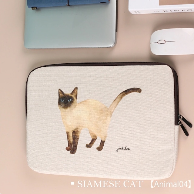 タブレットケース PC パソコンケース アート シャム猫