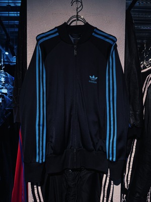 【D4C】90's vintage “ADIDAS Originals”black×blue color switching Trefoil logo embroidery design track jacket
